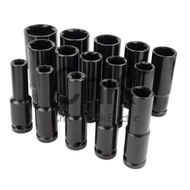 MATA Impact Socket Wrench Impact Socket 1/ 2 height 8 cm size 8mm - 21mm