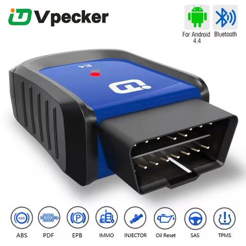 Vpecker E4 Phone Bluetooth Full System OBDII Scan Tool for Android Support ABS Bleeding/Battery/DPF/