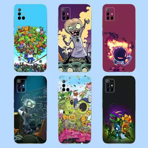 P-Plants vs Cool Z-Zombies Phone Case For Samsung S 23,22,10,9,8 A 71,52,51,30,21S,12 PIus,E,Lite No