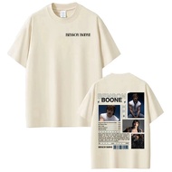 Benson Boone American Heart Tour T Shirt Pakaian Lelaki Wanita Fesyen Vintage Kapas Kasual Lengan Pe