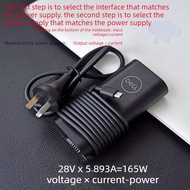 28V 5.893A 165W Type-C AC Adapter Charger For Dell Precision 5690 7340 5440 3580 XPS 15 9500 9575