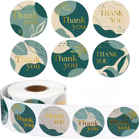 100-500pcs Thank You Sticker Holiday Decor Sticker Wedding Party Gift Sticker Birthday Gift Box Stic