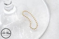 【Lit Ring】14k包金細緻圓珠鍊戒│金色 美國14k包金 軟戒 鍊條戒指 珠珠 尾戒 情侶 對戒 戒指 飾品
