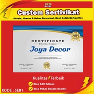 CUSTOM SERTIVIKAT AWARD'S COURT/