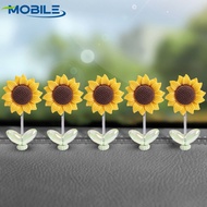 [ Featured ] Cabinet Fridge Decoration / Car Center Console Spring Toy / Auto Rearview Mirror Decor Accessories / Swing Sunflower Ornament / Funny Head Shaking Plaything