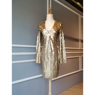 ⭐️ gold sequin dress ⭐️ glamorous gold shiny party dress | pretty and shiny sequin mini dress | clot