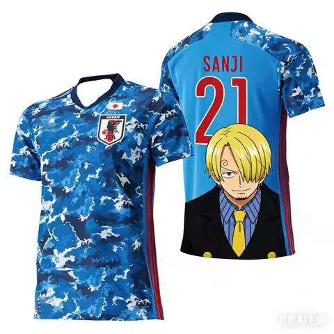 2026 Japan One Piece Luffy Football Jersey T-shirt Mans Football Special Jersey Adult Men's Quick-Dr