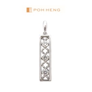 Poh Heng Jewellery 18K Diamond Pendant in White Gold