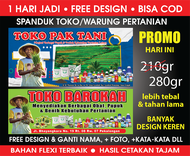 SPANDUK TOKO PERTANIAN (FREE DESIGN) BANNER TOKO OBAT PERTANIAN