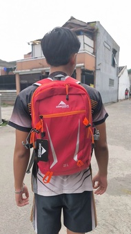 Backpack The North Face Casual Hitam Neon 25L - Tas Ransel Outdoor Sporty