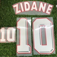 Zidane 10 France home 1998 nameset nns