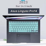 Keyboard Protector for 14.5 inch Asus Lingyao Pro14 2023 Zenbook 13th generation Intel i9-13900H 32G 1T RTX4070 RTX4060 US Layout Silicone Soft Ultra-thin Skin Laptop【ZK】