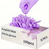 4/20/50/100pcs Nitrile Gloves, 9-Inch Purple Rubber Gloves, Waterproof And Non-Slip, Suitable For Ho