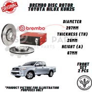 TOYOTA HILUX KUN25 FRONT 100% BREMBO BRAKE DISC ROTOR (300MM)