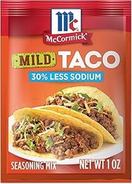 McCormick 30% Less Sodium Mild Taco Seasoning Mix, 1 oz