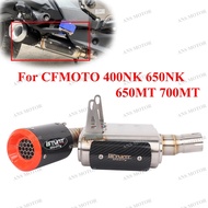 Slip On For CFMOTO 400NK 650NK 650MT 700MT Motorcycle Exhaust Escape System Middle Link Pipe NK400 E