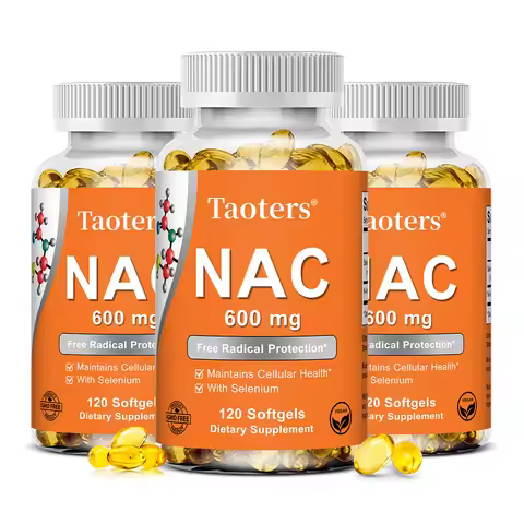 NAC N-Acetyl Cysteine Capsules Immune, Respiratory Health Antioxidant Supplements Non-GMO, Gluten-Fr