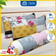 Bộ 2 vỏ gối size 50x70cm và 1 vỏ gối ôm size 35x100cm hàng vải Thắng Lợi dày mịn mát - chat chọn mẫu
