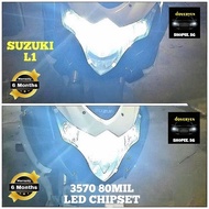 Suzuki Gsxr L1 / Gsxr K9 1000 / Gsxr L5 1000 / Gsxr L6 6500k White LED Headlight Bulb - W5W T10 H7 H