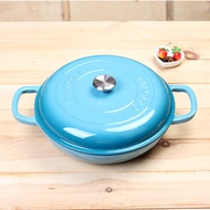 Export round cast iron enamel seafood pot pan soup pot light Pot Multi-function pot 23cm/28cm/30cm
