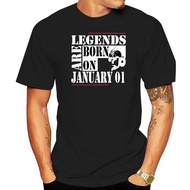2024 Summer T Shirt Short Sleeve Cotton T Shirts Man Clothing Legends Are Born On January 01Custom D