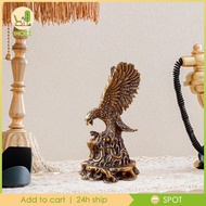 [Ihoce] Eagle Statue Lucky Eagle Figurine Feng Shui Statue Desk Ornament Brass Animal Statue for She