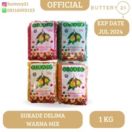 SUKADE MIX BUAH KERING CAP DELIMA 1KG / 500 GR / 100 GR