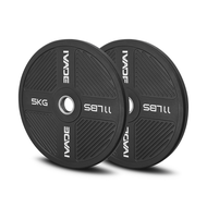 แผ่นน้ำหนัก 5KG x 2 แผ่น Bumper Plate (รูขนาด 2 นิ้ว) รุ่น MD1056 - เครื่องออกกำลังกาย แบรนด์ IVADE