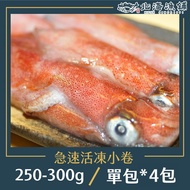 【北海漁鋪】急速活凍小卷(250g~300g/包)*4包