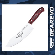 Giesser 8 inch Premium Cut Chef/Kitchen/Meat Knife with Red Diamond Handle (Made in Germany)