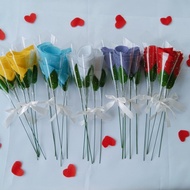 bunga mawar valentine | bunga mawar artificial | souvenir bunga mawar - random (mix)