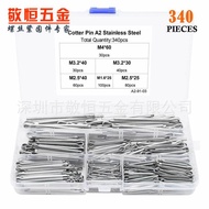 Stainless Steel Hair Clip M1.6  Boxed Cotter Pin M2.5304 Snap Fastener GB91M3.2M4340pcs RBZE