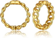 2 PCS Womens Anti-allergic Elegant Hoop Ear Hangers Weights 316 Stainless Steel Ear Plugs Body Jewel