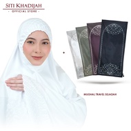 [Travel Bundle] Siti Khadijah Telekung Signature Shippou Midi (Top Only) in White + Mughal Travel Se