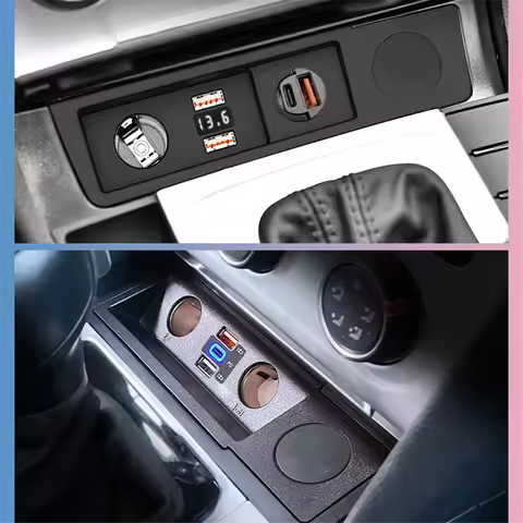 Car Charger for Passat B6 B7 CC R36 Cigarette Lighter Splitter USB Fast Charging 3A2C Type C -A05Q