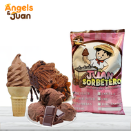 Juan Sorbetero Chocolate Soft Serve Ice Cream Powder Mix for Ice Cream Machine 1 Kilogram