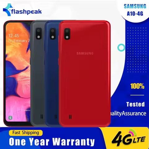 Original Samsung Galaxy A10 A105F 4G Mobile Phone Dual SIM Card 6.2'' 2GB+32GB 13MP+5MP Exynos 7884 