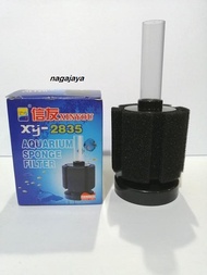 Sponge filter bio foam filter aquarium ikan hias bulat kecil Xin you XY 2835