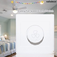 NAILSDECOR Dimmer Switch Stepless Speed Regulation Ceiling Fan 86*86mm Rotary Switches