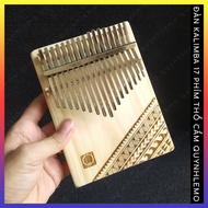 Đàn kalimba 17 phím Kalimba 21 phím QUYNH LEMO đàn piano ngón tay cái khắc thổ cẩm tặng đầy đủ phụ k