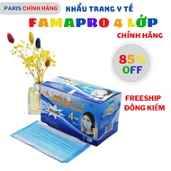 Famapro 4-layer antibacterial medical mask for girls, 4 thick antibacterial layers that don't hurt y