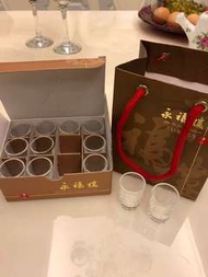 高粱酒杯 一口杯 12只(全新，/附盒．袋)