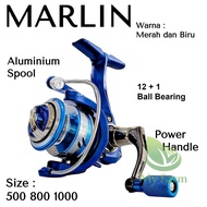 MERAH Pegasus Marlin 500 800 1000 Reel Spinning One Way Power Handle 12+1 Ball Bearing Aluminum Spoo