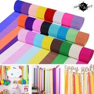 [SNNY] 3 Roll Crepe Paper Cuttable Crepe Paper Streamers Backdrop Decor for Wedding