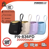 [3C CERTIFIED]  PINENG PN836PD (20000mAH) Built-IN CABLE , DIGITAL DISPLAY, FAST CHARGING 22.5W