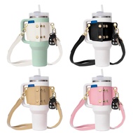 Water Bottle Holder - Leather Carrier Strap, Compatible with Stanley 40 oz & 30 oz Tumbler with Hand