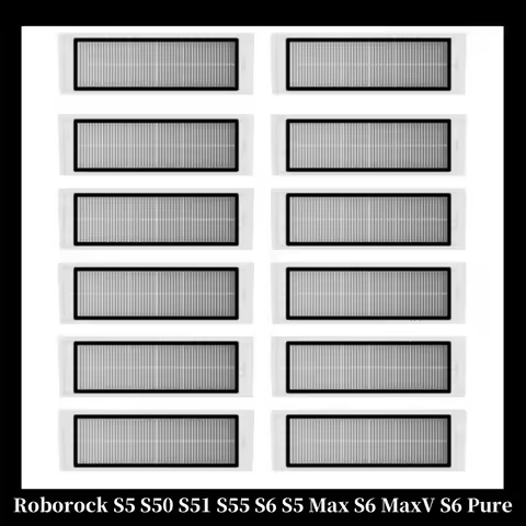 Hepa Filter Replacement for Xiaimi Roborock S5/S50/S51/S55/S6/S5 Max/S6 MaxV/S6 Pure - Washable Vacu