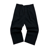 CODE ST 8 | VTG 70s Trousers JPN GENTLEMAN PLEATED FORMAL Pants DOPE BLACK COLOR
