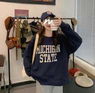 MICHIGAN STATE Oblong Sweater Wanita Terbaru Kekinian
