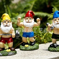 Dwarf Sports Cartoon Ornaments Dwarf Crafts Hot Products Fitness Garden Dwarf Statue Resin Ornaments